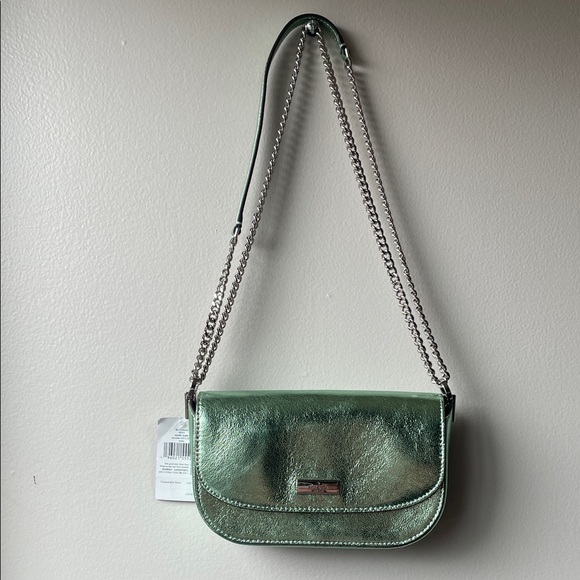 Kate Spade Metallic Seawater Green Crossbody Bag NWT - Picture 7 of 15